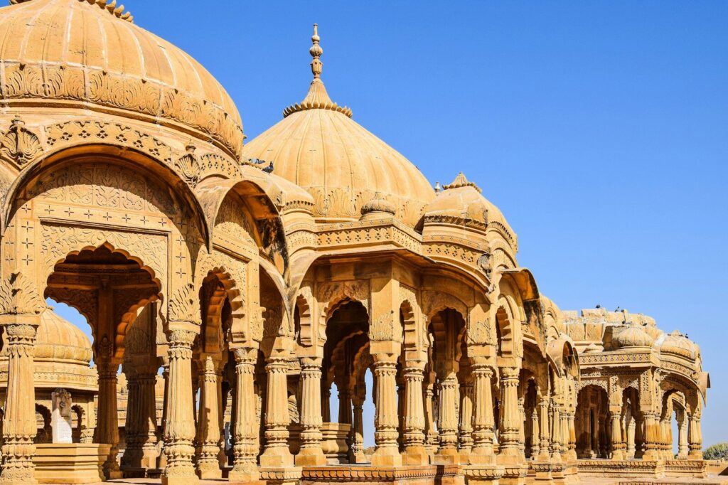 a large building with many arches and domes