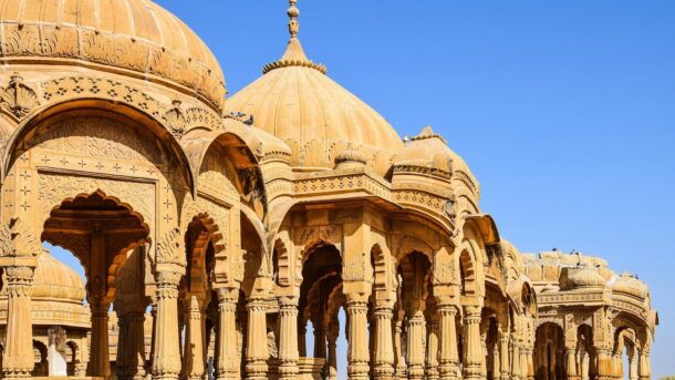 a large building with many arches and domes